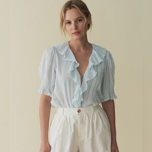 Doen Henri Top - light blue, Size small